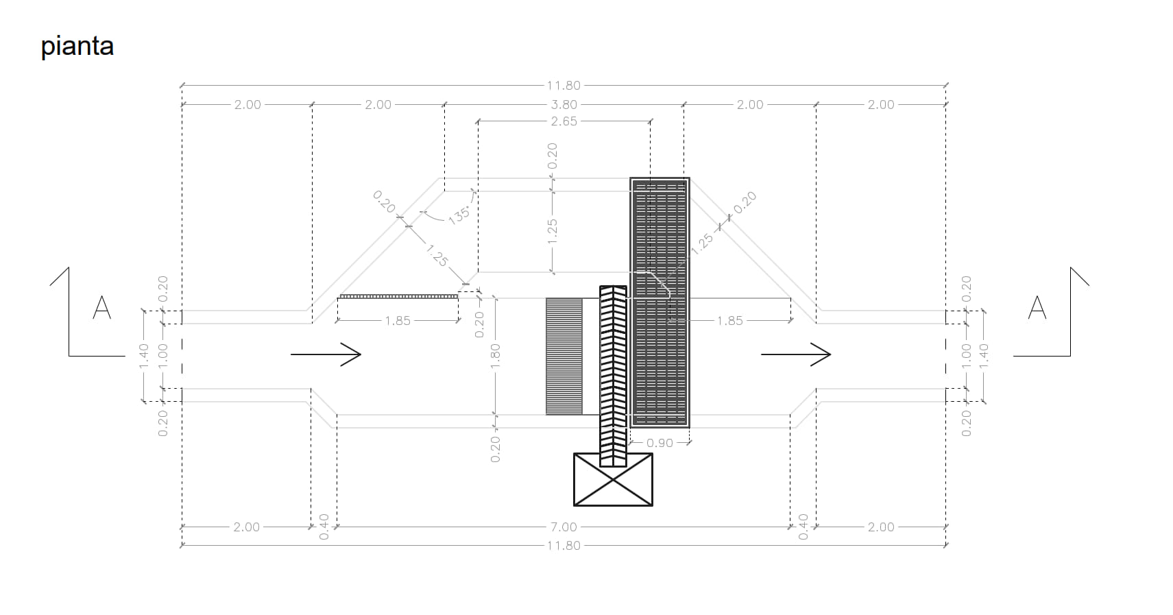 Pretrattamento grigliatura fine inclinata