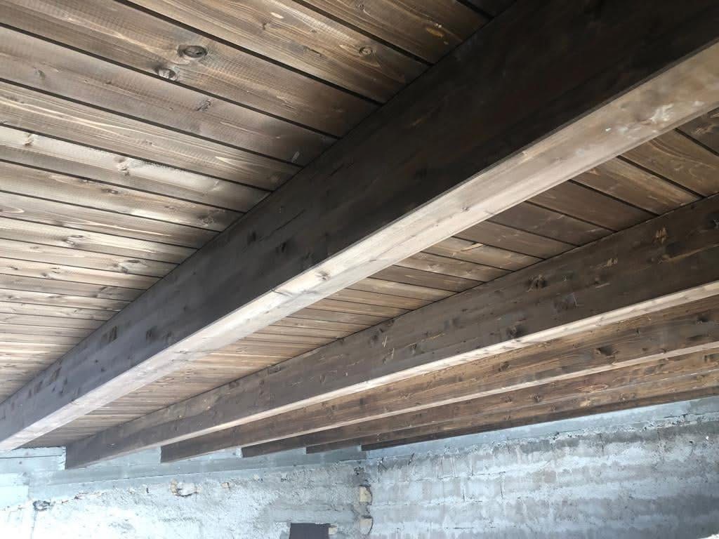 Struttura lignea del nuovo tetto